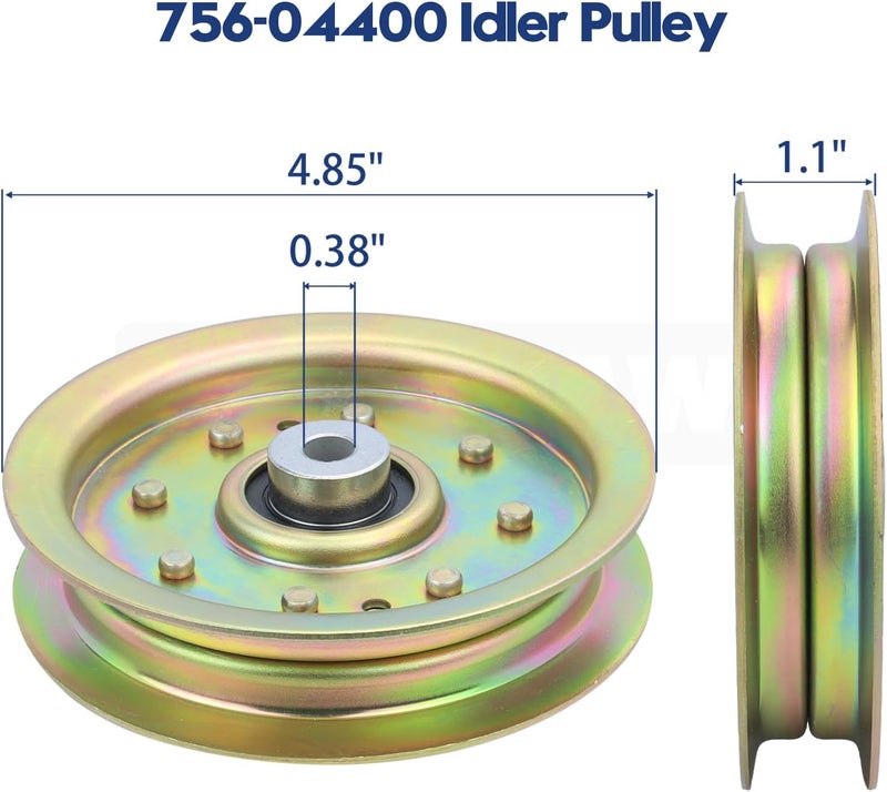 GUSUHAWK 756-04400 Idler Pulley Replaces Cub Cadet Idler Pulley 01004101, Cub Cadet 02004447 Pulley, Cub Cadet 01004101 Pulley, Cub Cadet 756-04400 Pulley, Husqvarna 539976688, Oregon 34-201 - Image 4